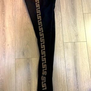 Versace for H&M black leggings size US 6.